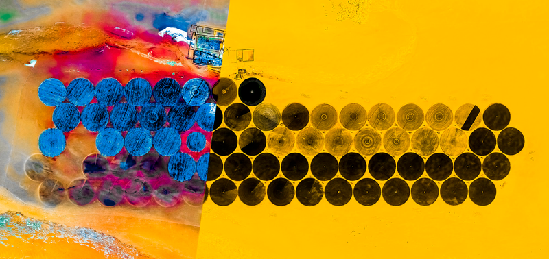 Illustration for article titled These Stunning Geometric Patterns Were Created From Google Earth Images
